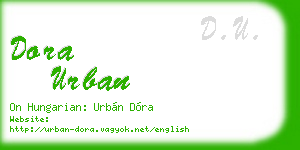 dora urban business card